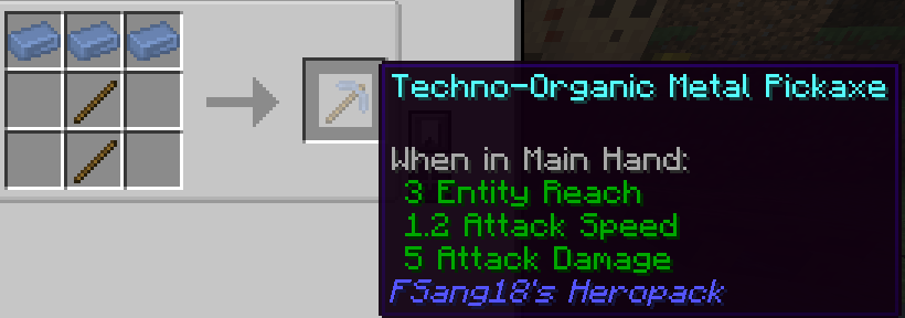 Techno-Organic Pickaxe